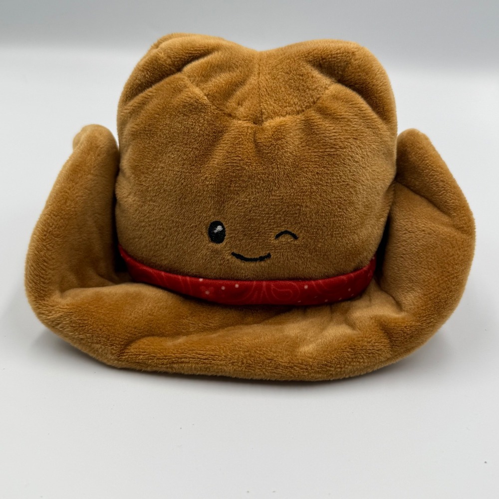 Gigglescape Brown Plush Cowboy Hat Winking Face Red Bandana Stuffed Toy